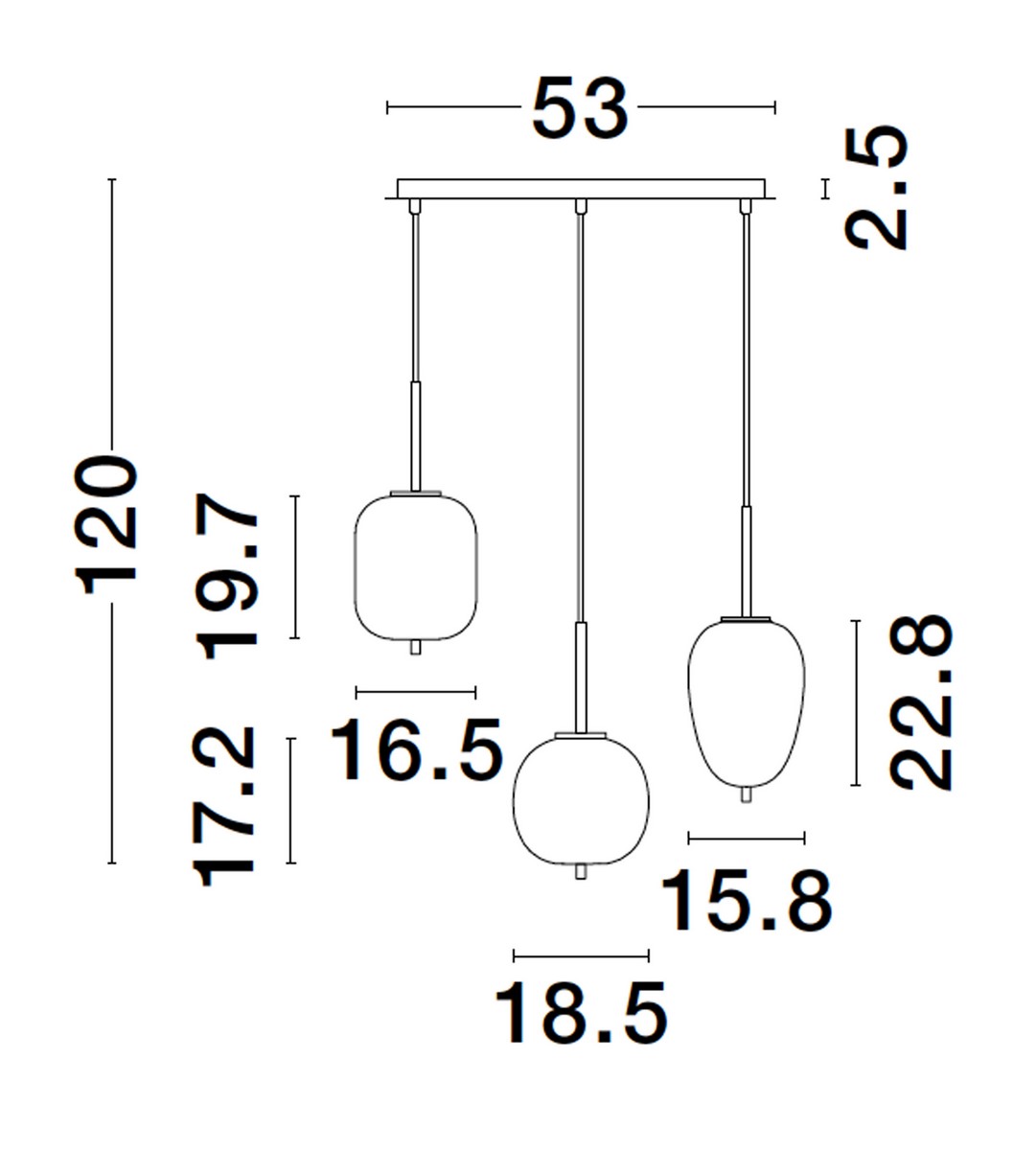 Lampa wisząca PILAR LE43657 - Luces Exclusivas - obrazek 2