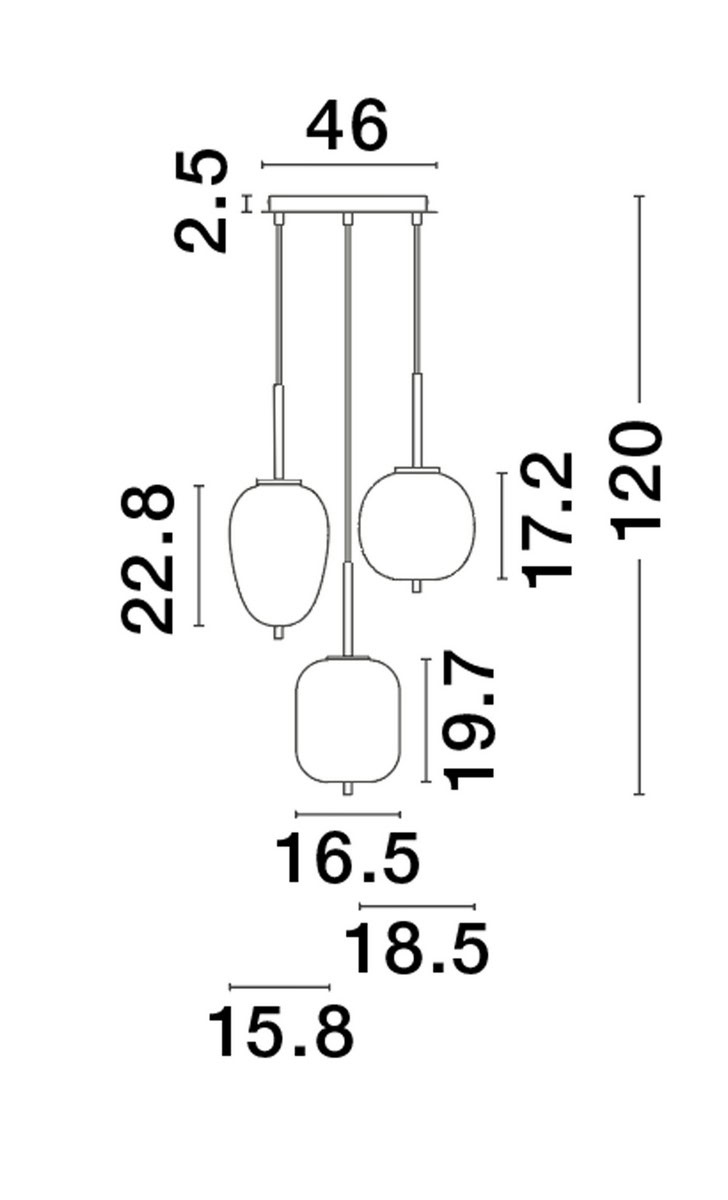 Lampa wisząca PILAR LE43668 - Luces Exclusivas - obrazek 2