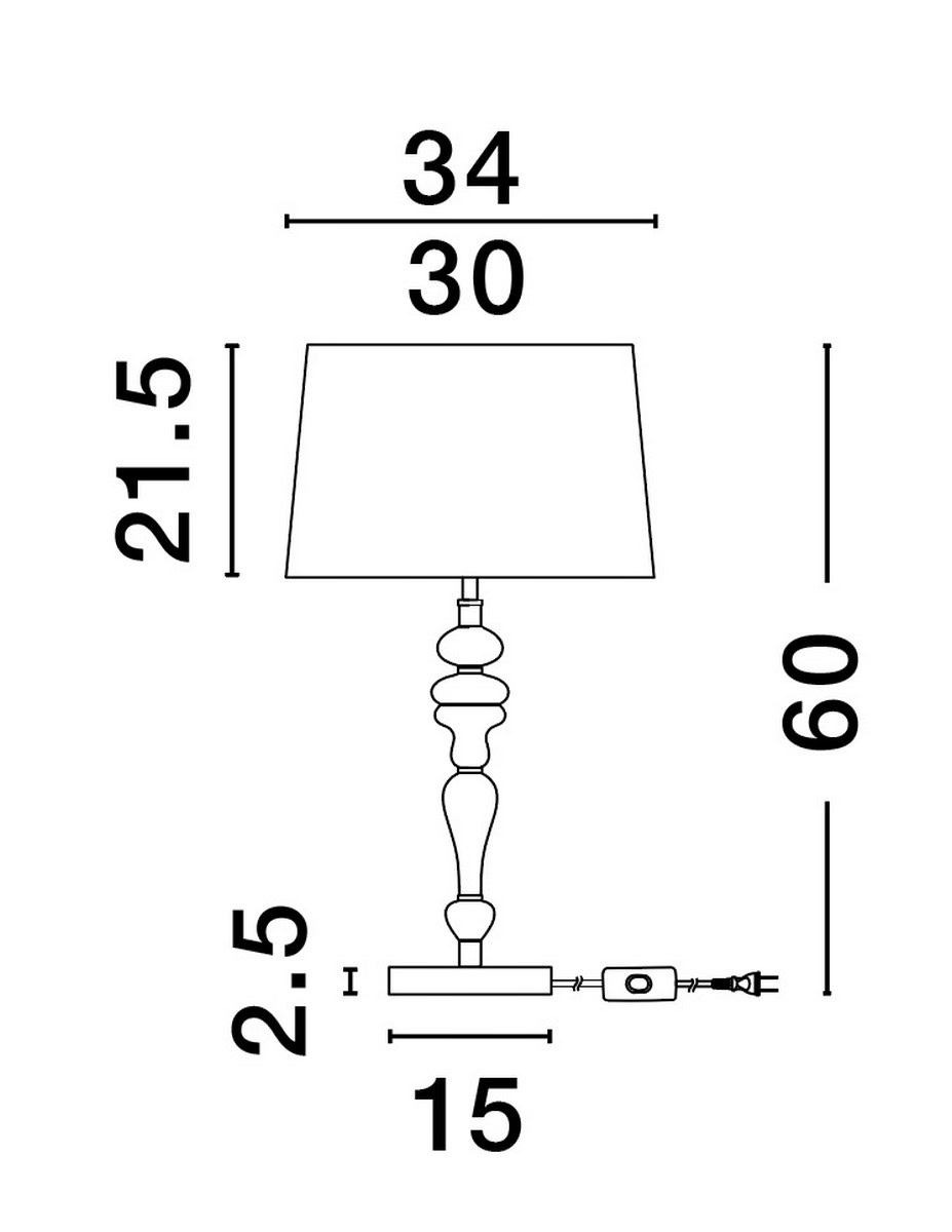 Lampa stołowa ALEM LE44203 - Luces Exclusivas - obrazek 3