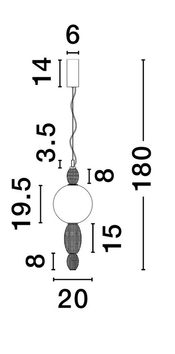 Lampa wisząca JOAQUIN LE44546 - Luces Exclusivas - obrazek 4
