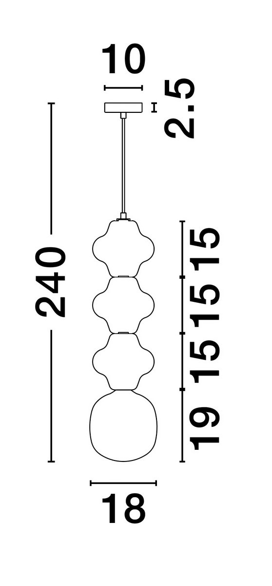 Lampa wisząca VILROSA LE44570 - Luces Exclusivas - obrazek 3