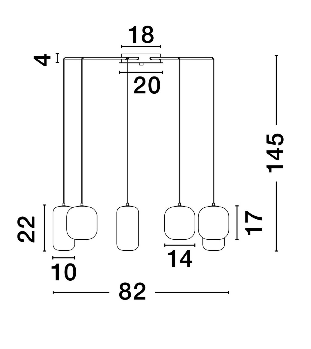Lampa wisząca ANUCO LE44615 - Luces Exclusivas - obrazek 4
