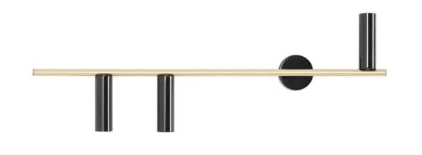 Kinkiet designerski TREVO 3 BLACK BRASS (lewy) 1083Y40 - Aldex