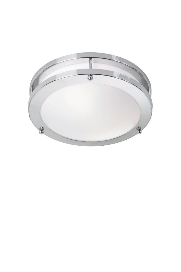 Plafon nowoczesny TABY LED IP44 Chrom/Biały 105621 - Markslojd