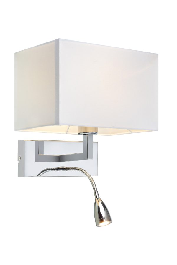 Kinkiet nowoczesny SAVOY Chrom/biały 106307 - Markslojd