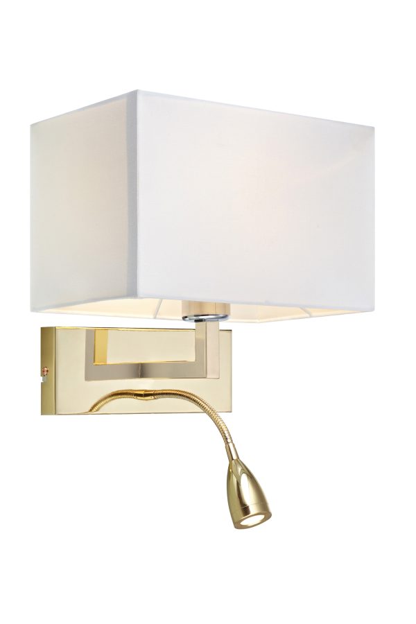 Kinkiet nowoczesny SAVOY Złoty/Biały 106308 - Markslojd