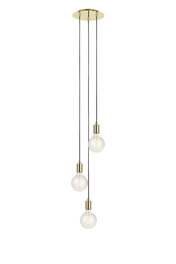 Lampa wisząca SKY 3L Okrągła Złota 106333 - Markslojd