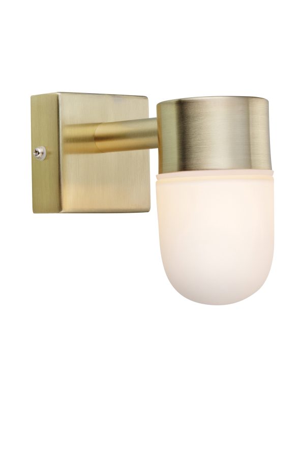Kinkiet nowoczesny MENTON IP44 Złoty/Biały 106374 - Markslojd