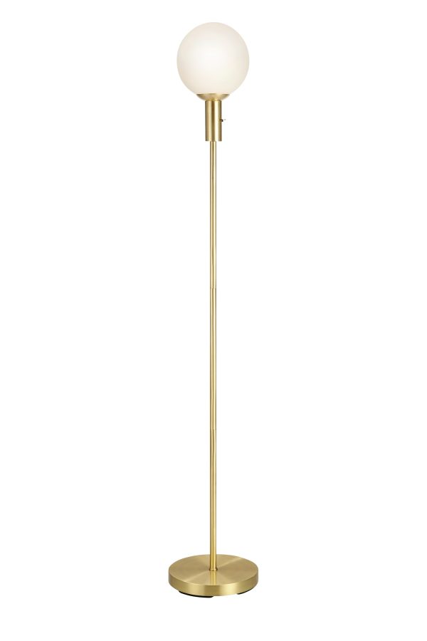 Lampa podłogowa MINNA floor bru.brass/white 106867 - Markslojd