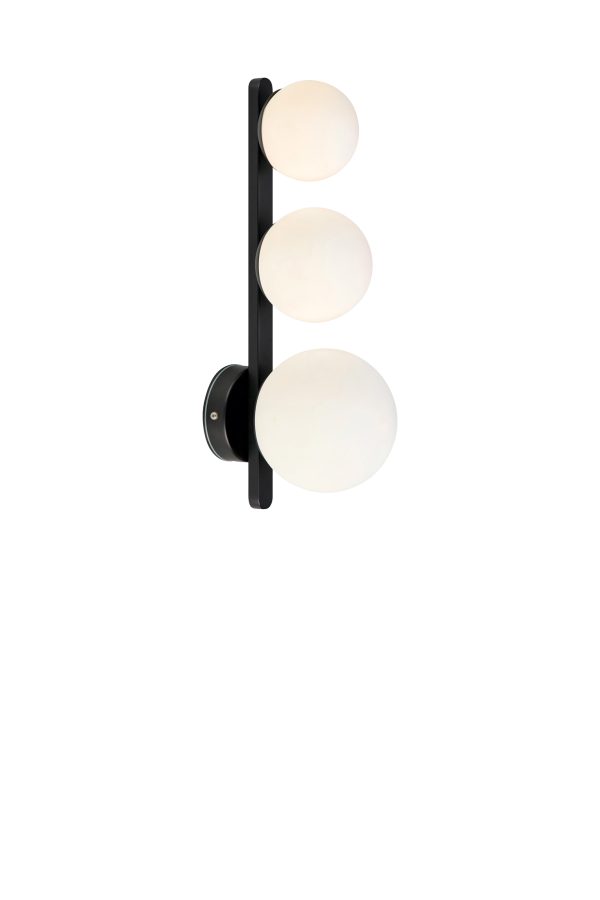 Kinkiet PURO WALL 3L BLACK/OPAL IP44 108349 - Markslojd