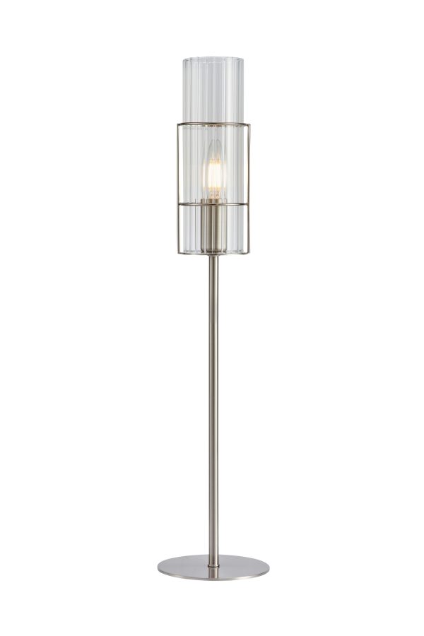 Lampa stołowa TUBO Srebrna 108558 – Markslojd