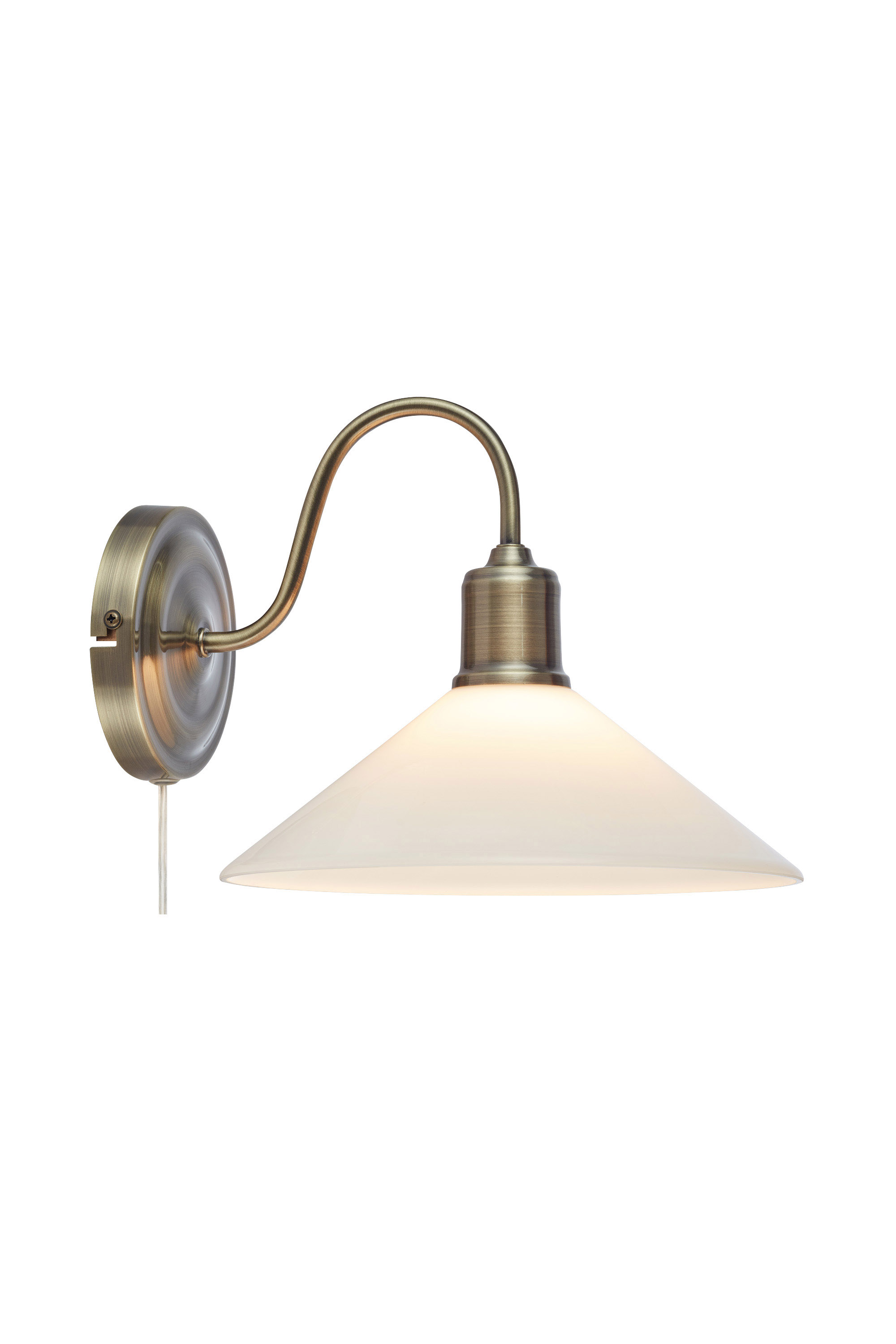 Kinkiet VELA 1L Antique Brass/ Shiny White 108865 - Markslojd