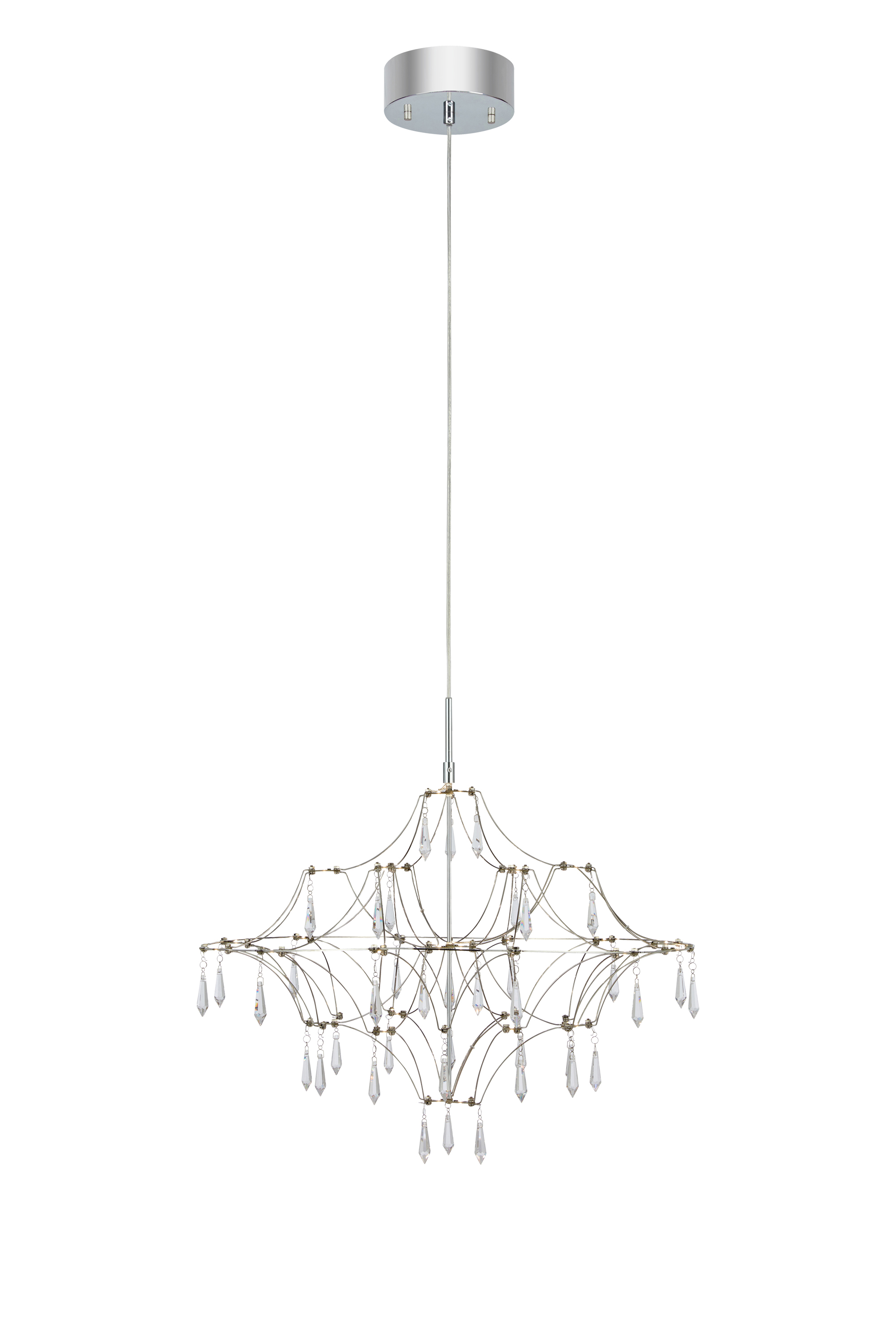Żyrandol EFESOS 60cm Steel/Clear 108869 - Markslojd