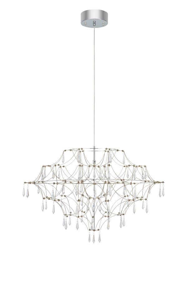 Żyrandol EFESOS 80cm Steel/Clear 108870 - Markslojd