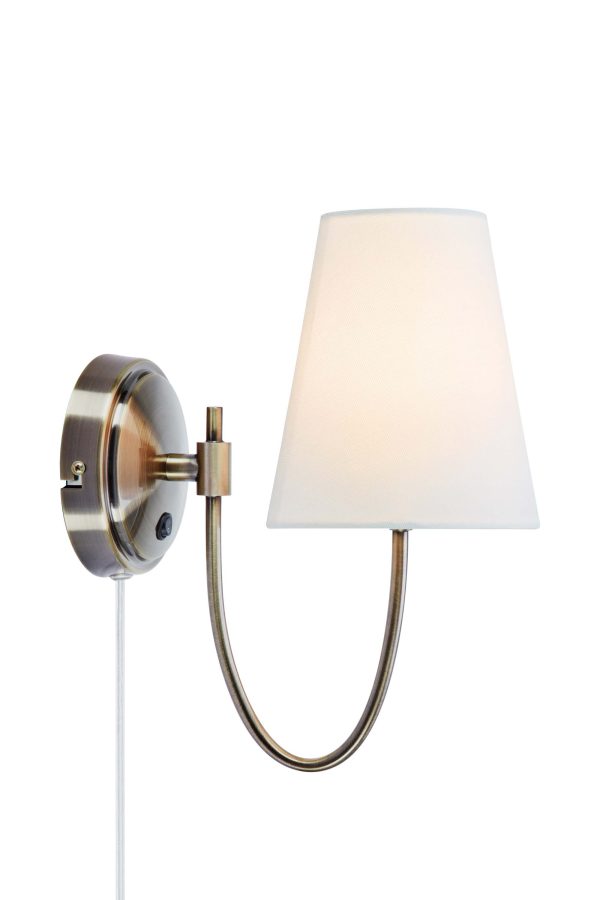 Kinkiet AMAR Offwhite/Antique Brass 108908 - Markslojd