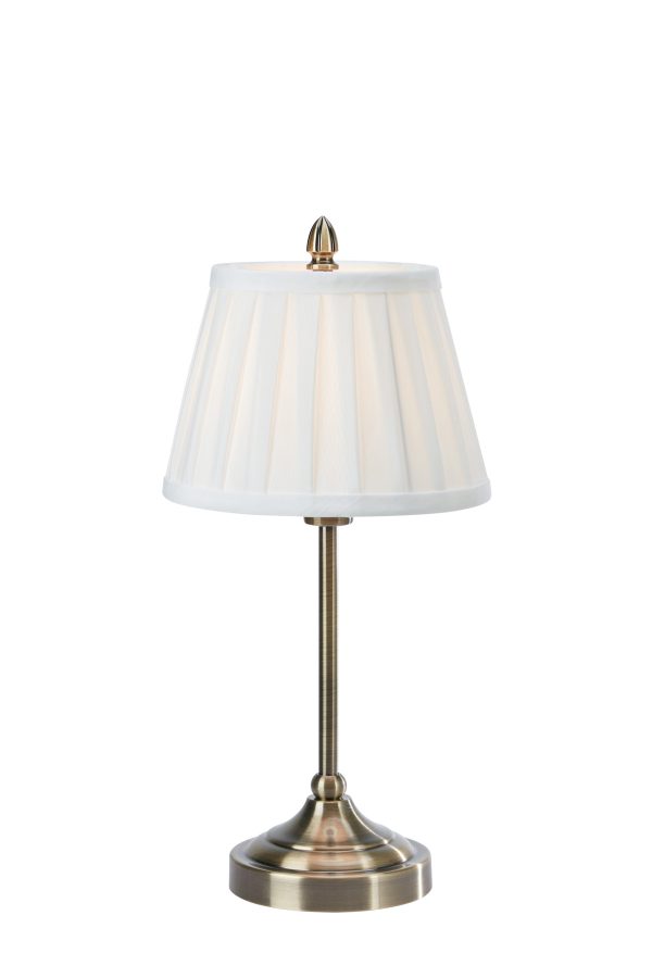 Lampa stołowa OXFORD 1L Offwhite/Antique Brass 108973 - Markslojd