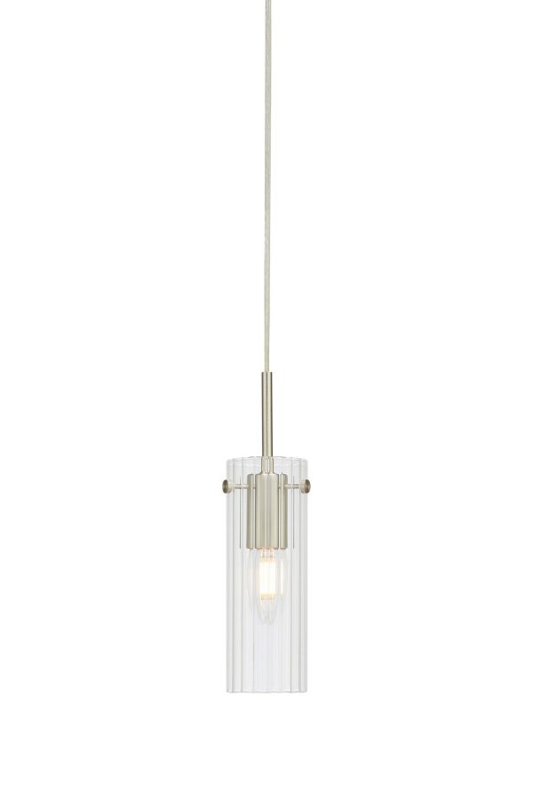 Lampa wisząca TIBIA 1L Clear/Satin Nickel 109013 - Markslojd