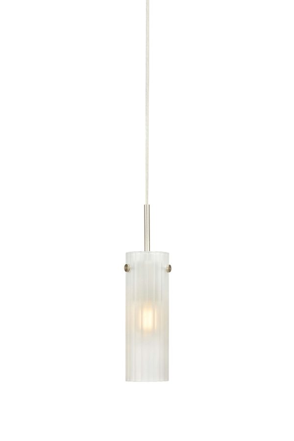 Lampa wisząca TIBIA 1L Frosted/Satin Nickel 109014 - Markslojd