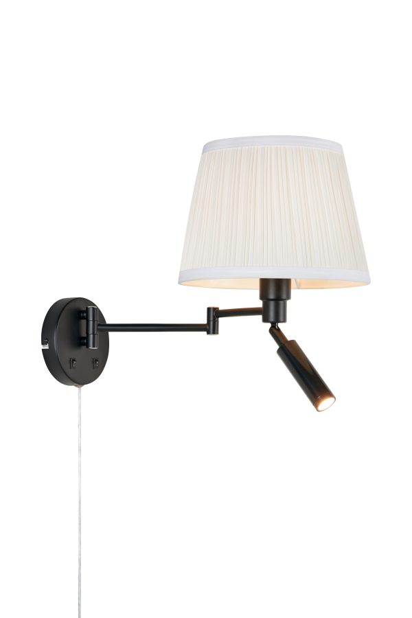 Kinkiet PIVOT 2L Offwhite/Black 109016 - Markslojd