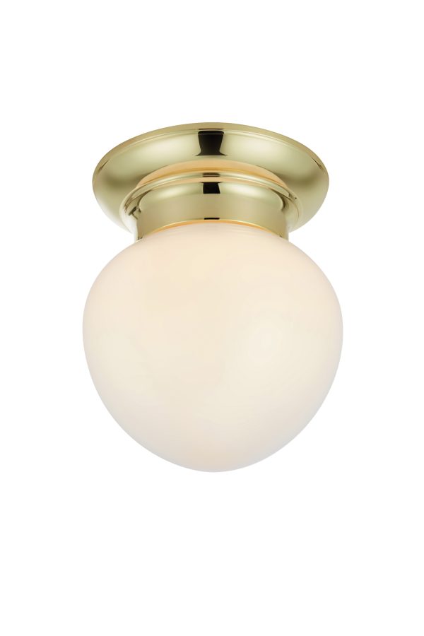 Lampa sufitowa RONDA 1L White/Brass IP44 109030 - Markslojd