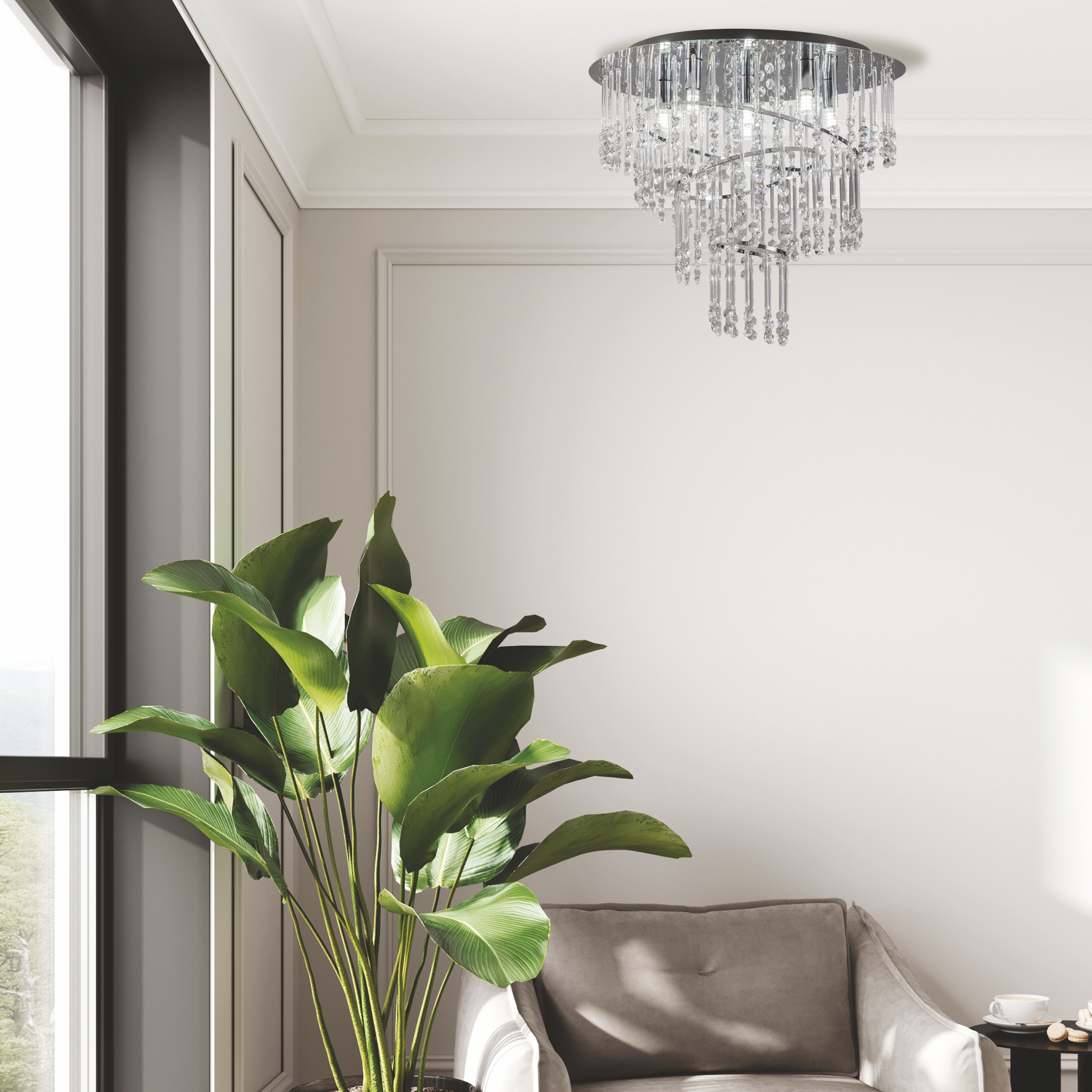Lampa sufitowa kryształowa TERRE 19154L Zuma Line - obrazek 2