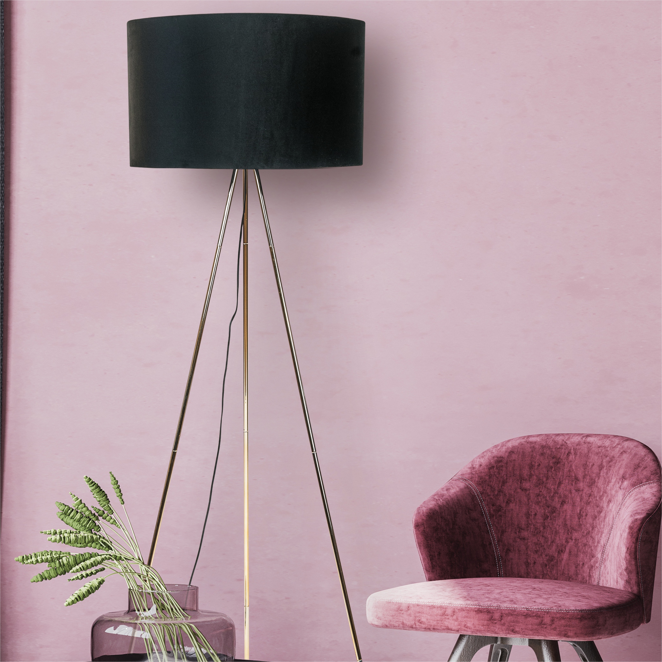 Lampa podłogowa INGA H06-GD-BK - Zuma Line - obrazek 2