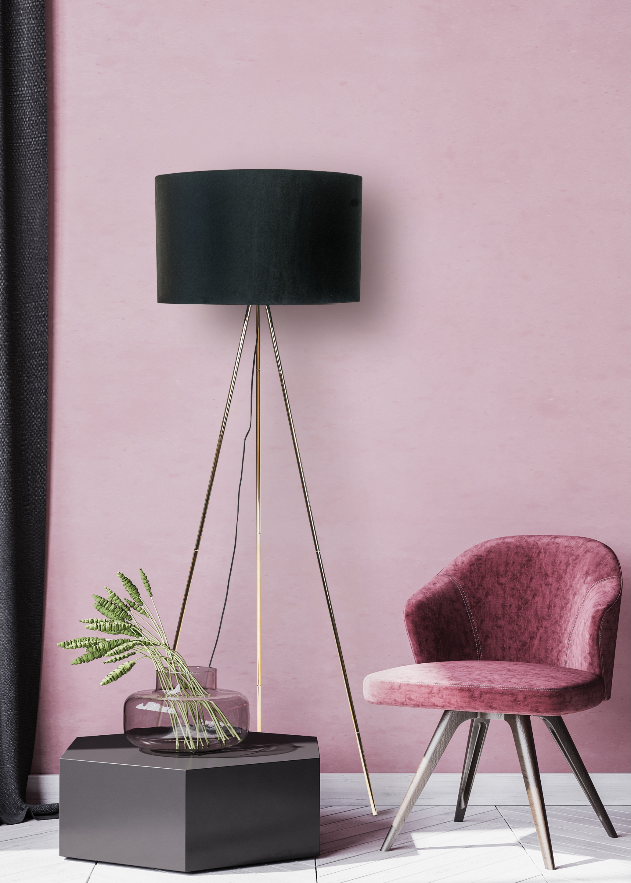 Lampa podłogowa INGA H06-GD-BK - Zuma Line - obrazek 5