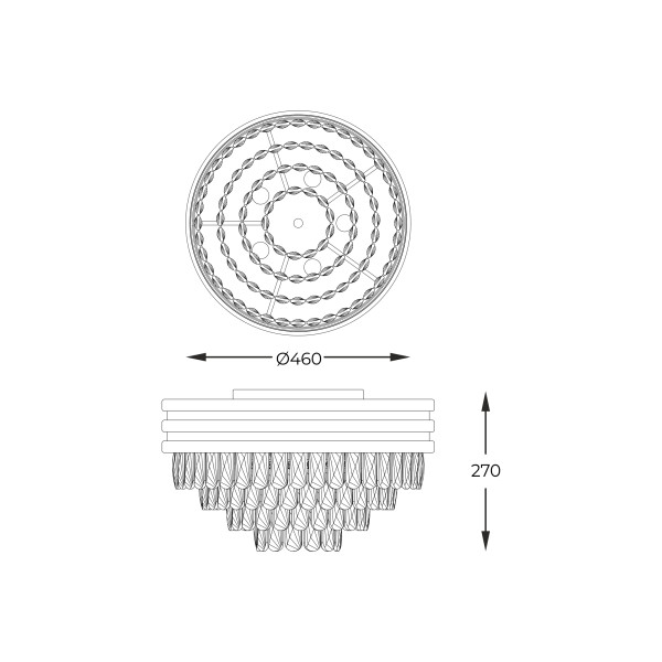 Plafon kryształowy NAICA C0525-05A-V6B5 - Zuma Line