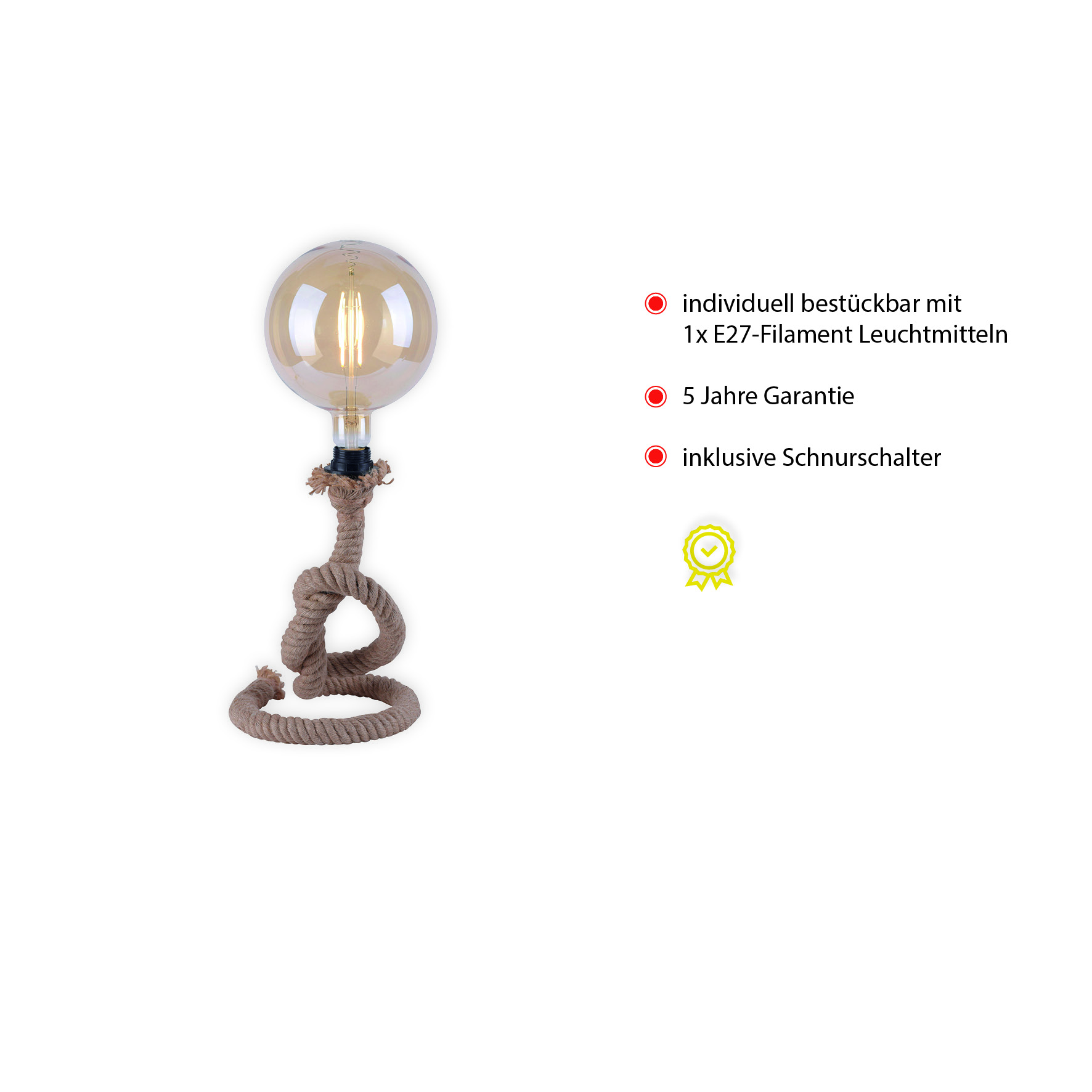 Lampa stołowa ROPE 15480-18 - Paul Neuhaus - obrazek 4