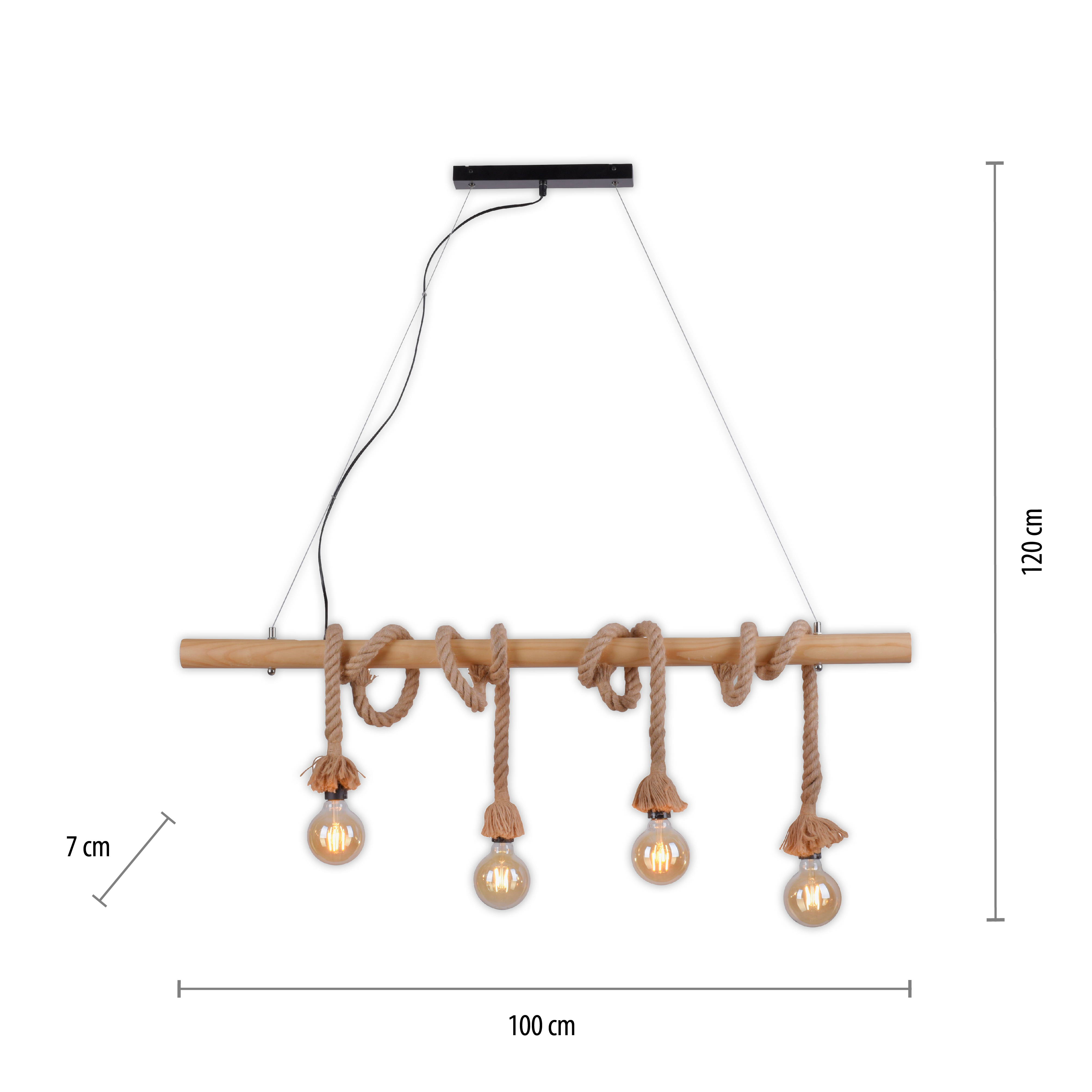 Lampa loft wisząca ROPE 15483-18 - Paul Neuhaus - obrazek 8