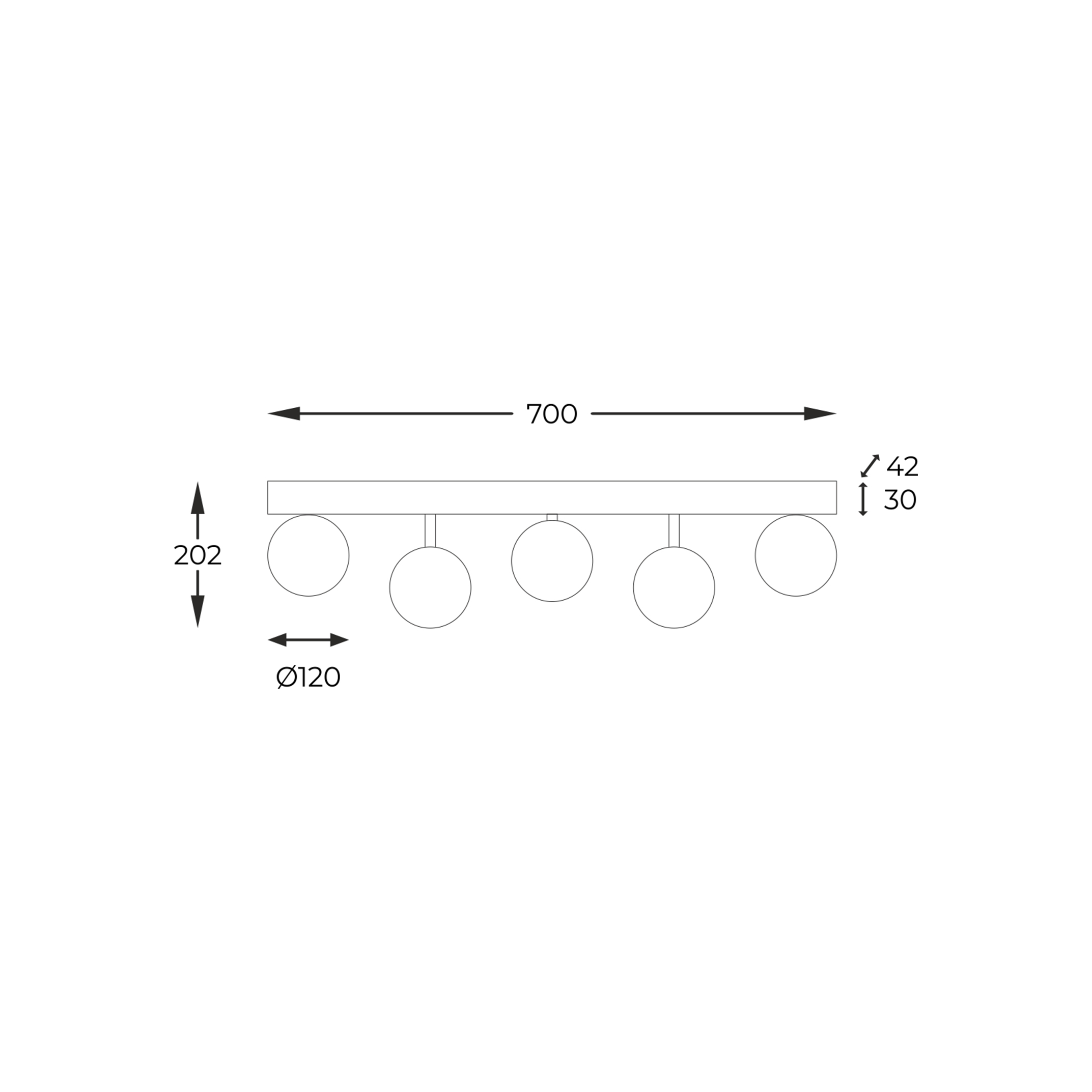 Lampa sufitowa nowoczesna ALI 5643 - Zuma Line - obrazek 2