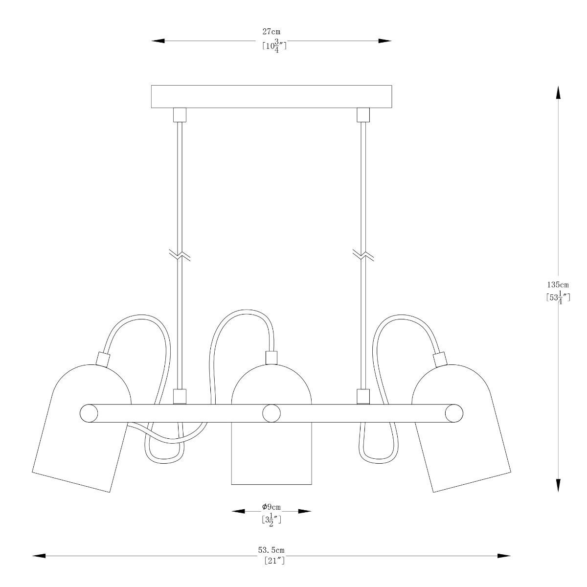 Lampa wisząca RESI A8163-3A - Zuma Line - obrazek 2