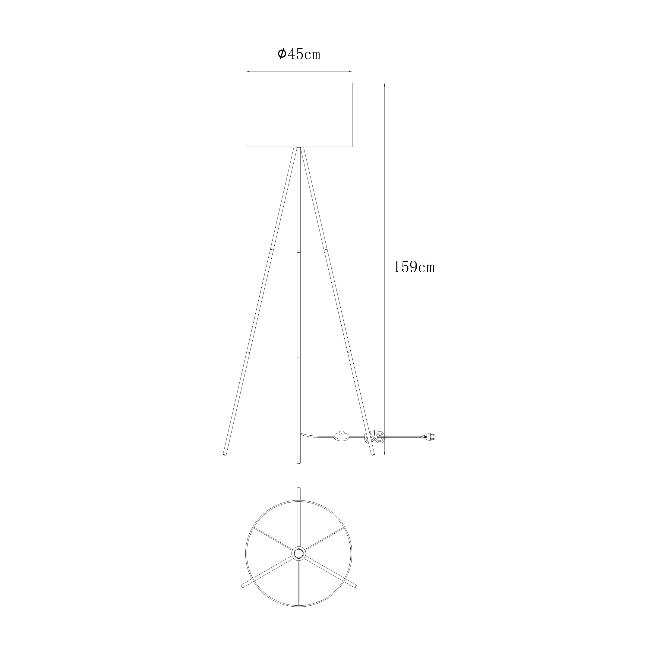 Lampa podłogowa CARA A4001-BK – Zuma Line - obrazek 2