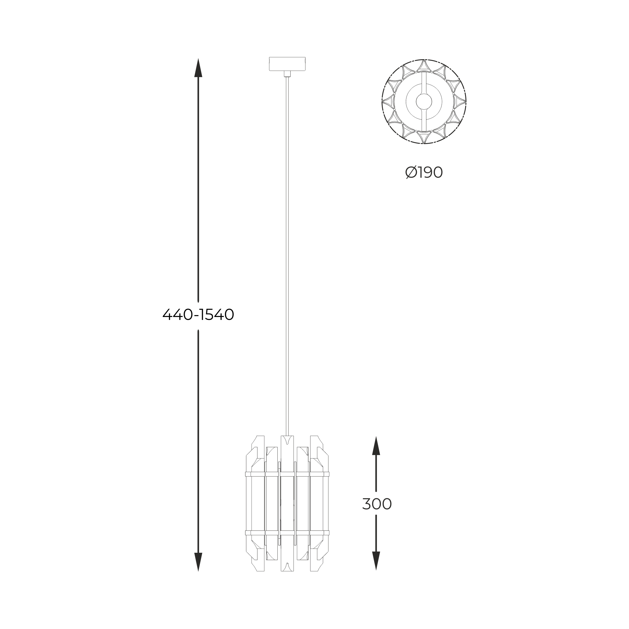 Lampa wisząca ALEXANDRIA P0556-01D-V7V7 - Zuma Line - obrazek 4