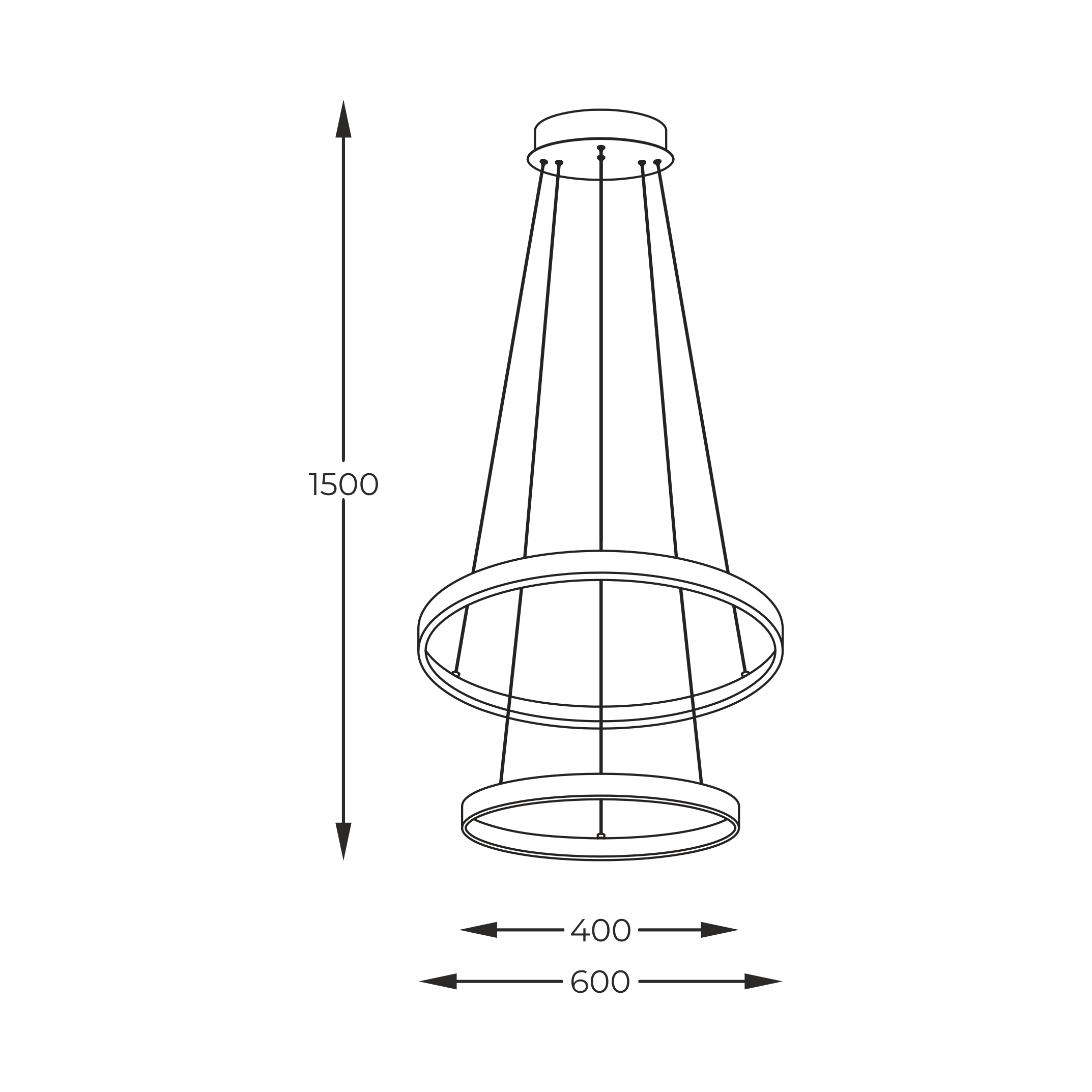 Lampa wisząca BRENO 18140BK-2 - Zuma Line - obrazek 3