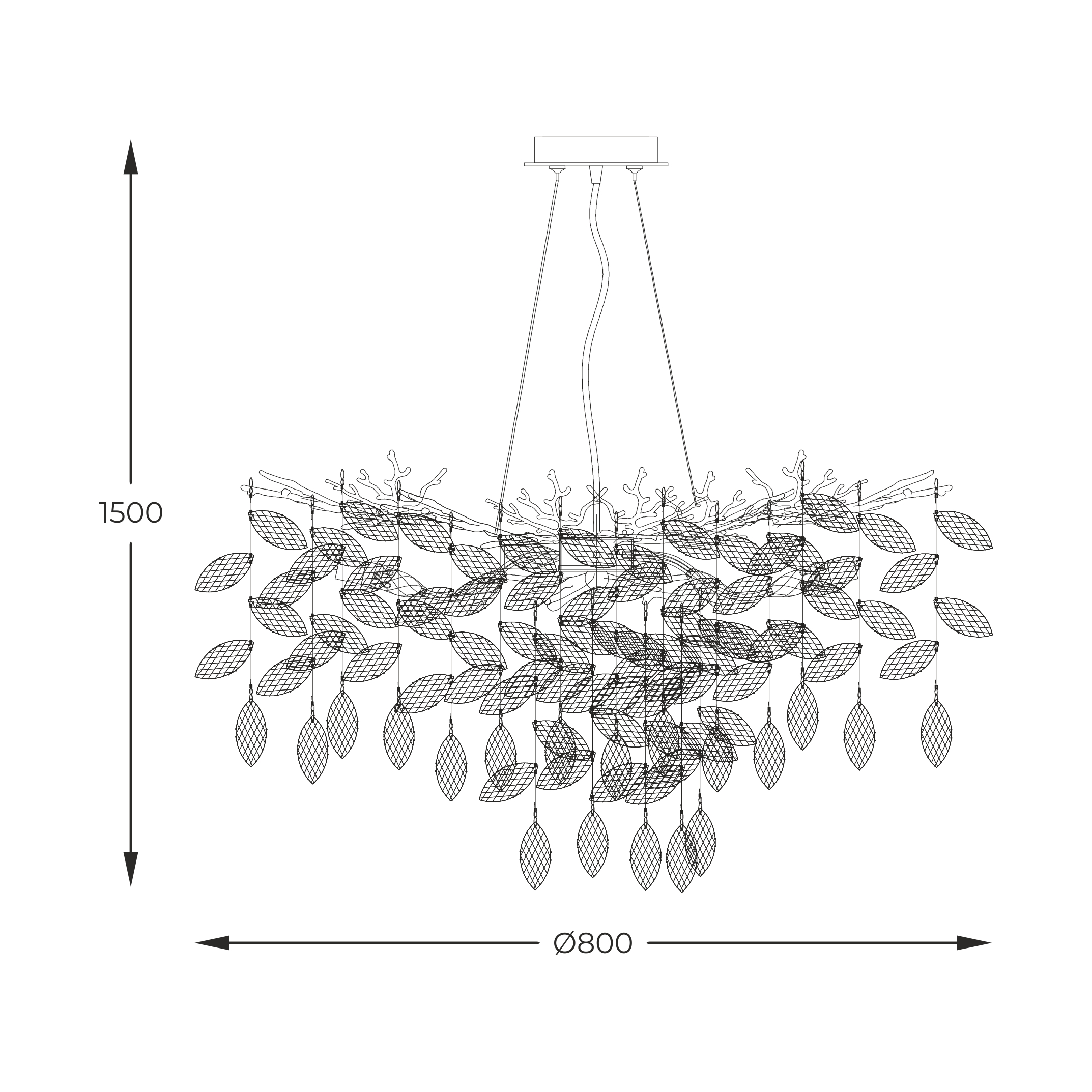 Lampa wisząca CINDY MD4115-1-EGN - Zuma Line - obrazek 3