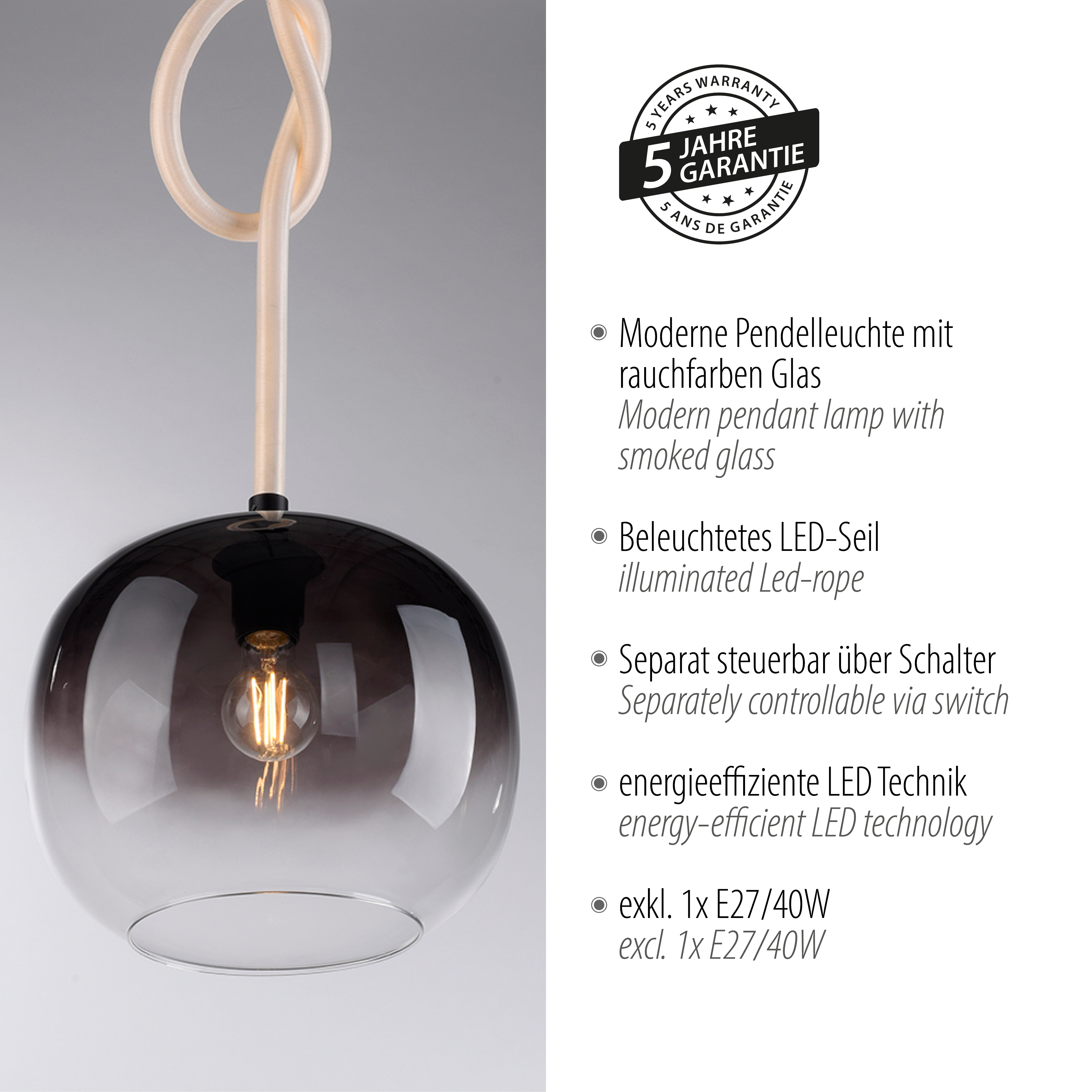 Lampa wisząca LUMA 2410-18 - Paul Neuhaus - obrazek 5