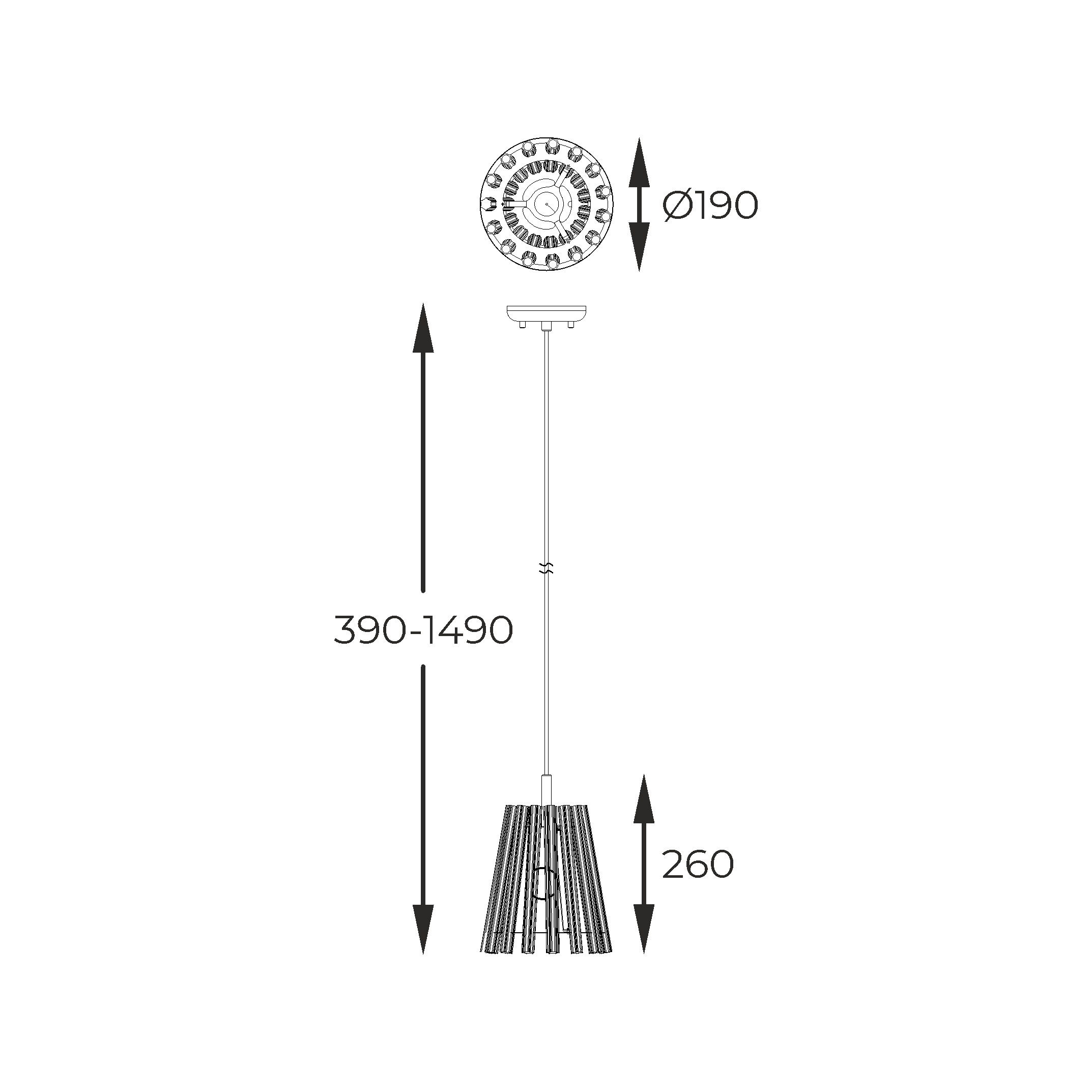 Lampa wisząca BACH ZŁOTA/GOLD P0547-01H-F9AC - Zuma Line - obrazek 3