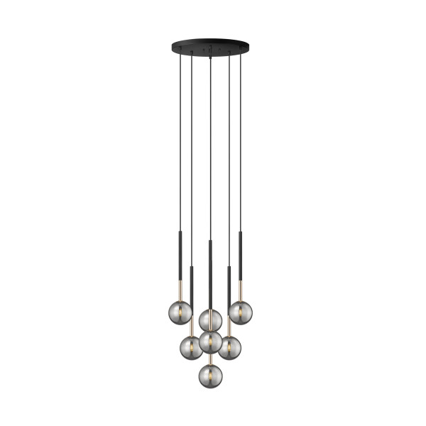 Lampa wisząca ARCTURUS CZARNO-ZŁOTA/BLACK-GOLD P0574-07F-SDFZ - Zuma Line