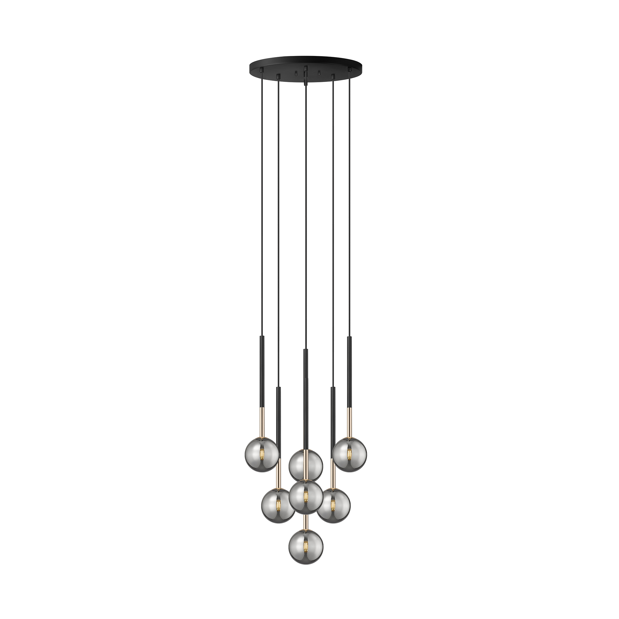 Lampa wisząca ARCTURUS CZARNO-ZŁOTA/BLACK-GOLD P0574-07F-SDFZ - Zuma Line