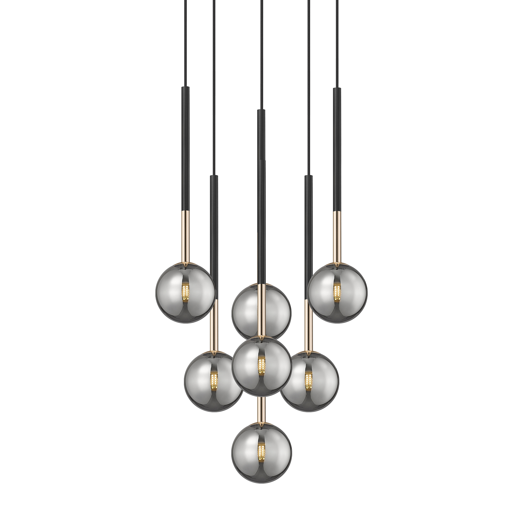 Lampa wisząca ARCTURUS CZARNO-ZŁOTA/BLACK-GOLD P0574-07F-SDFZ - Zuma Line - obrazek 2