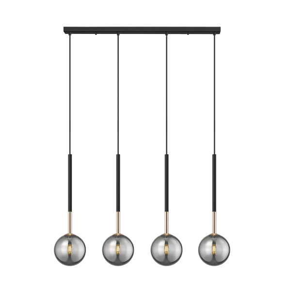 Lampa wisząca ARCTURUS CZARNO-ZŁOTA/BLACK-GOLD P0574-04D-SDFZ - Zuma Line