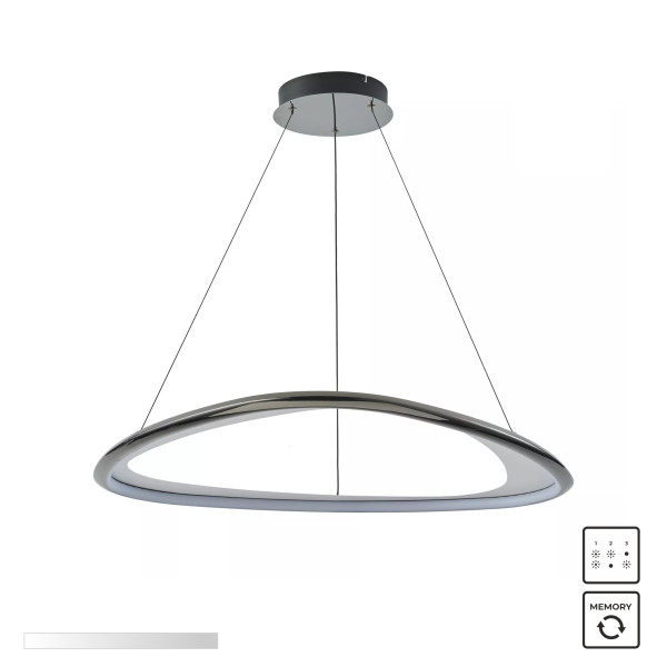 Lampa wisząca GETAFE CZARNY CHROM/BLACK CHROME MD3888-1L-3BCT - Zuma Line