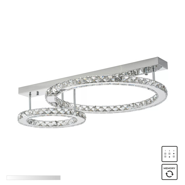 Lampa sufitowa GIRONA CHROM MX3713-2-3CT - - Zuma Line