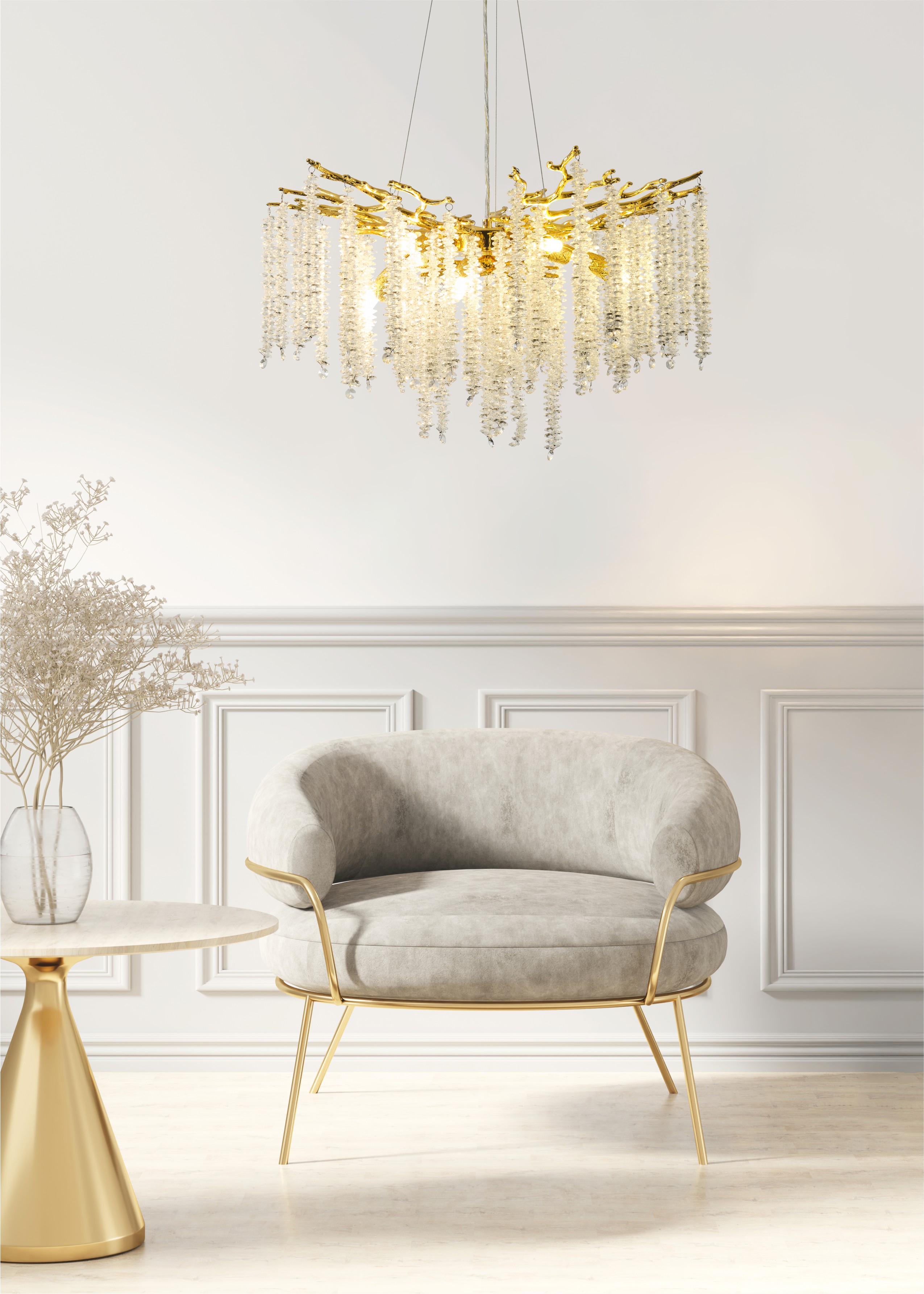 Lampa wisząca DIJON ZŁOTA/GOLD MD3720-1-EGN - Zuma Line - obrazek 4