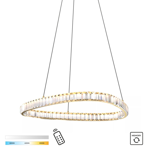 Lampa wisząca ATHESA ZŁOTA/GOLD MD3169-1-3GT - Zuma Line