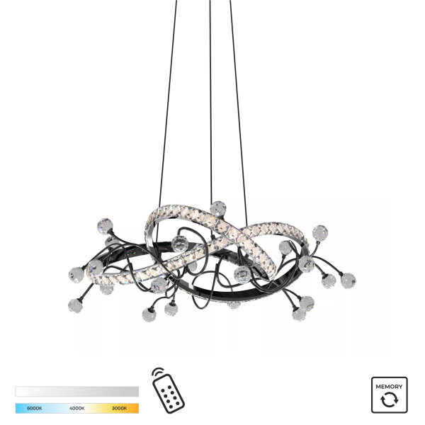 Lampa wisząca MAIA CZARNA/BLACK MD3481-1S-3BCT - Zuma Line