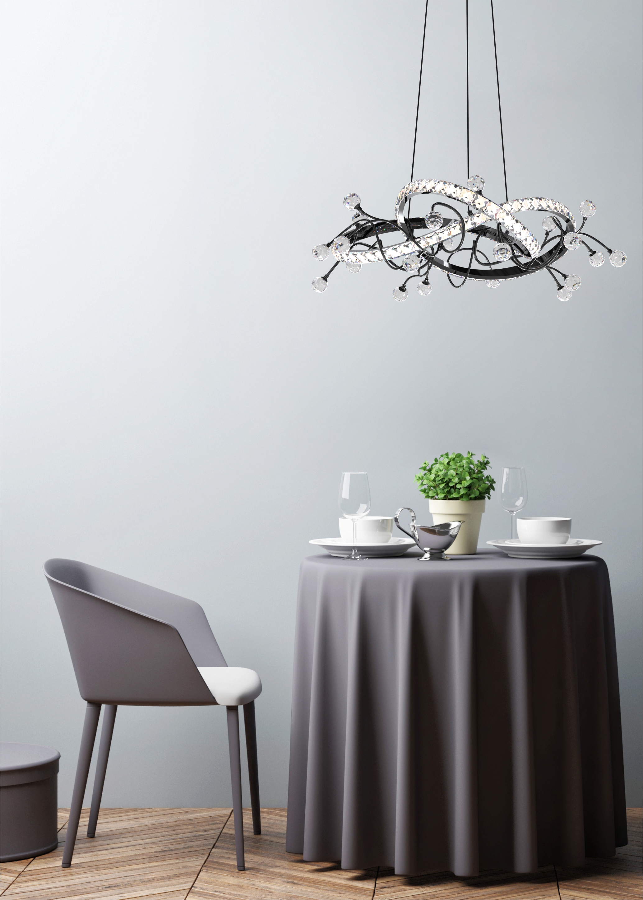 Lampa wisząca MAIA CZARNA/BLACK MD3481-1S-3BCT - Zuma Line - obrazek 5
