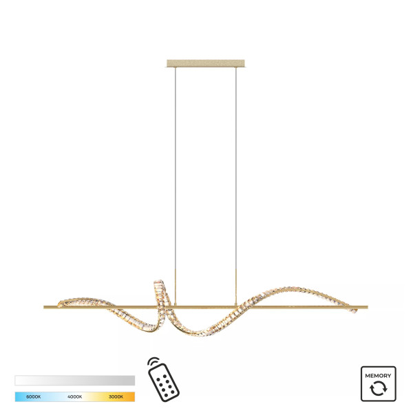 Lampa wisząca ATHESA ZŁOTA/GOLD MD3170-1-3GT - Zuma Line