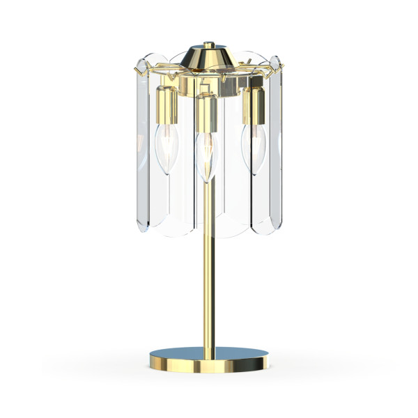 Lampa stołowa szklana NIRA ZŁOTA/GOLD MT3523-3S-EGN - Zuma Line